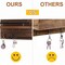 Wall Mounted Key Holder/Hangers for Wall Decorative with 5 Key Hooks, Wooden Mail Rack Organizer with Shelf, Rustic Home Decor for Entryway Mudroom Hallway Office, Brown
